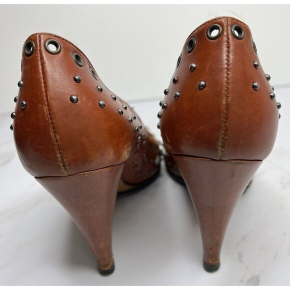 Clements Ribeiro Studded Grommet Heels Size 39 EU 9 US - Picture 10 of 16